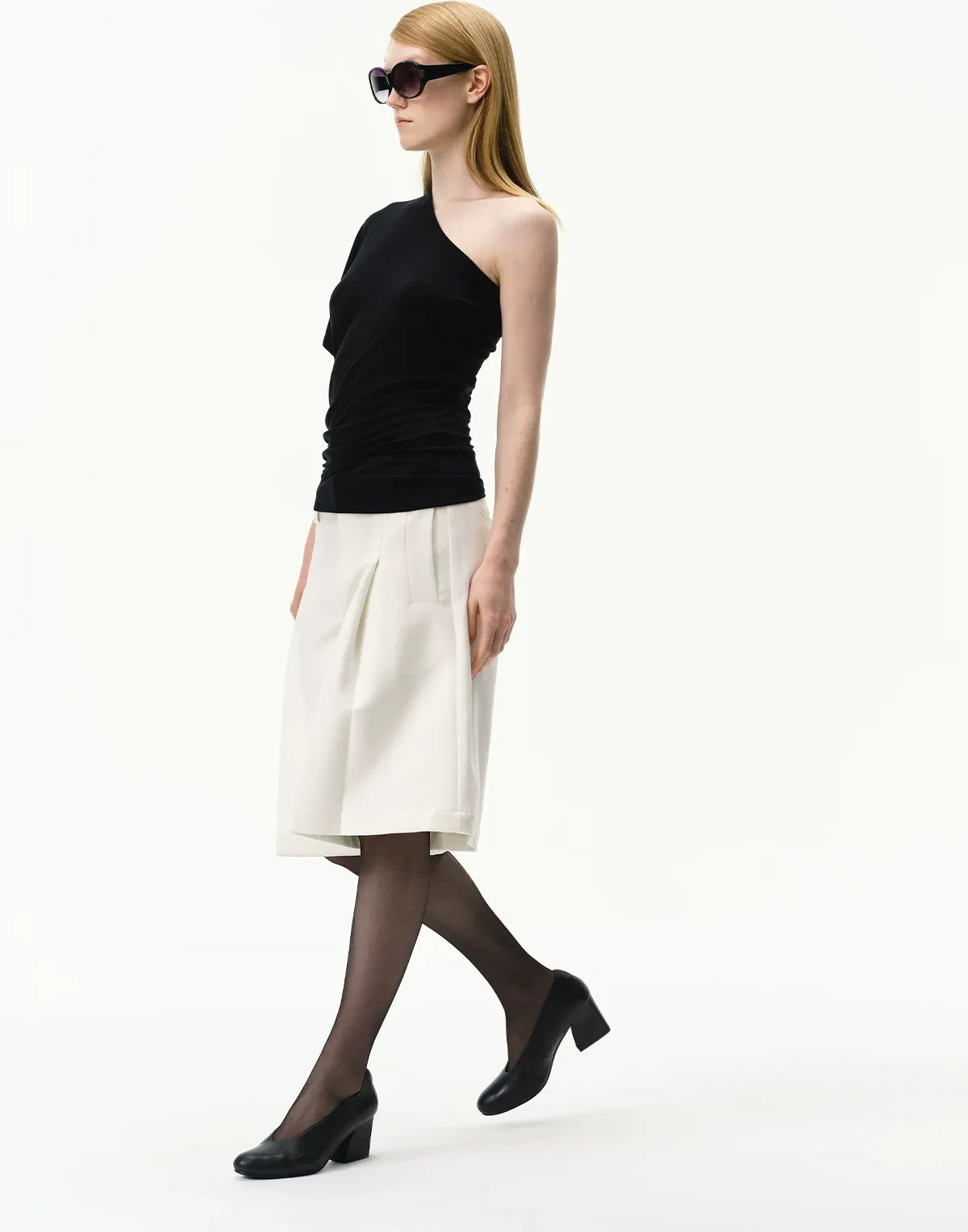 Pleated Bermuda Shorts