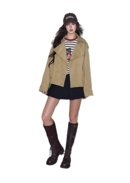 Asymmetrical Pleated A-Line Skort