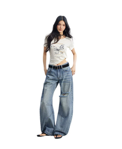 Butterfly Ruched Tee