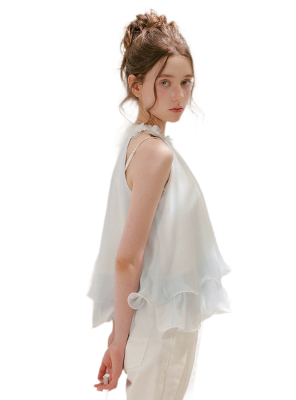 Girlcore 3D Floral Halter Top