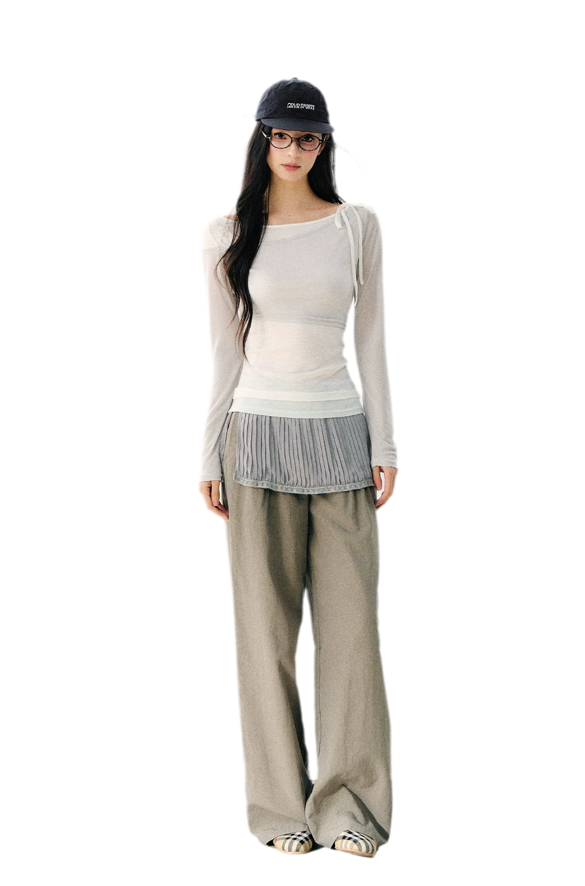 Asymmetric Tie Shoulder Tee