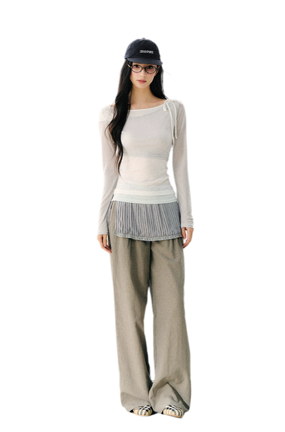Asymmetric Tie Shoulder Tee