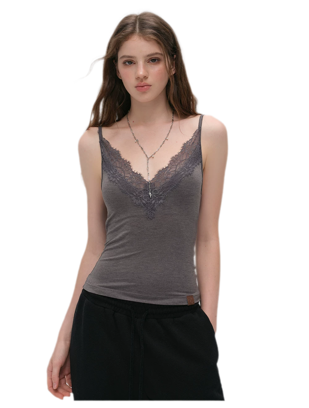 Lace Trim Built-In Bra Cami