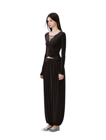 Draped Lantern Pants