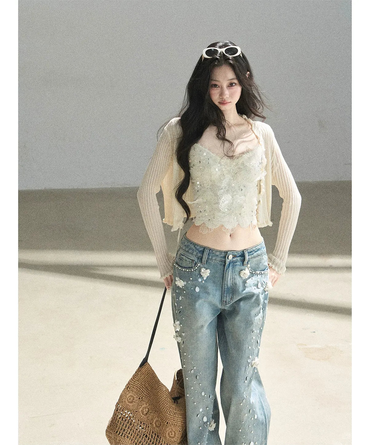 Lace Camisole Knit Set