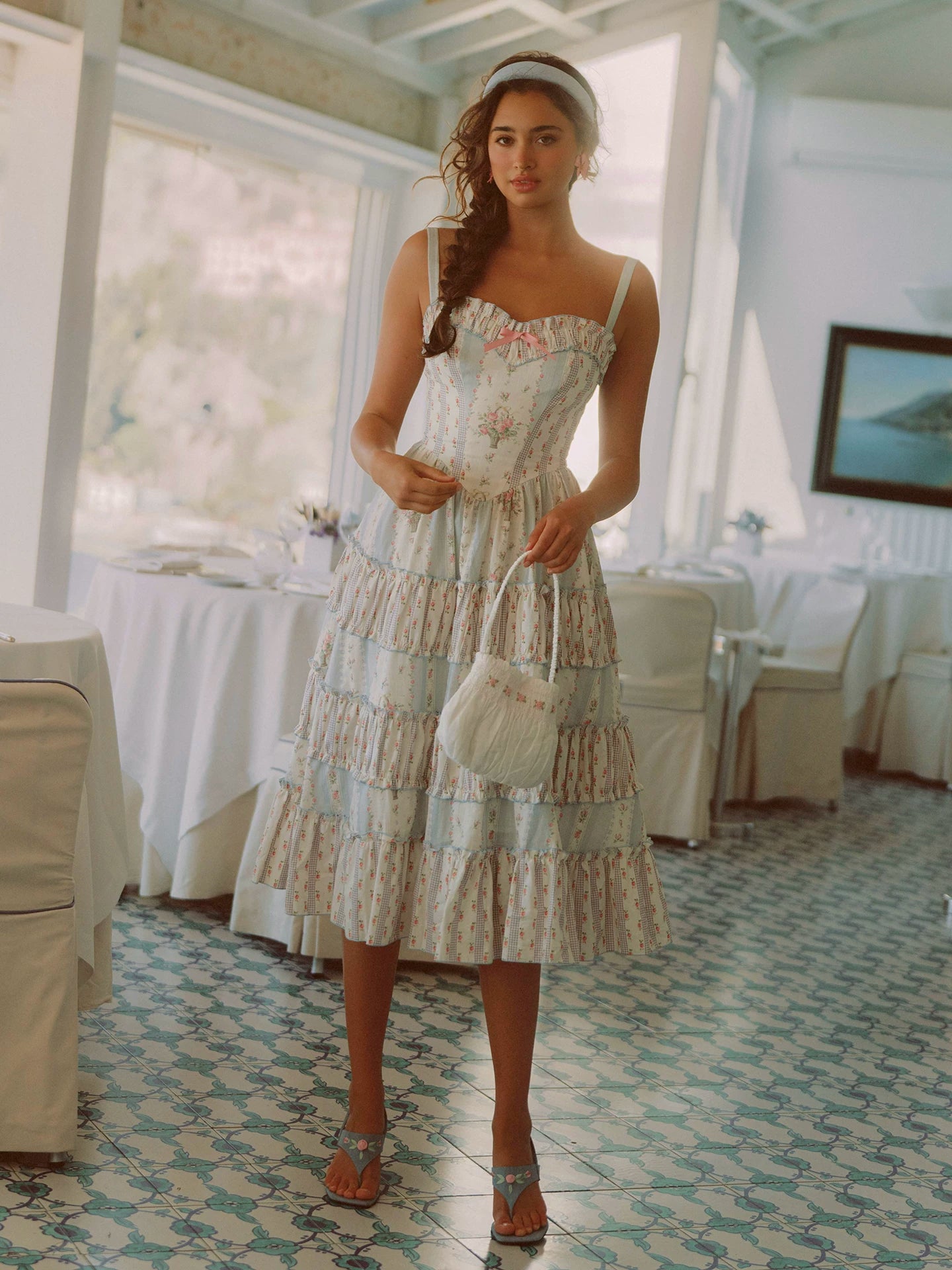 Vintage Ruffle Tiered Dress
