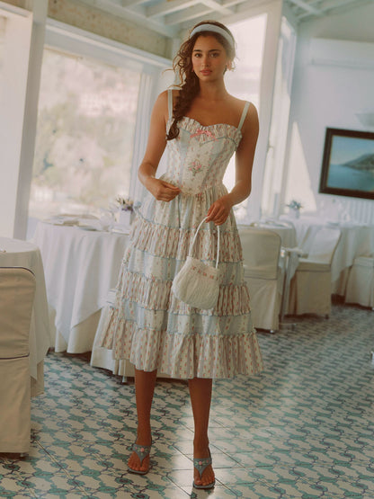 Vintage Ruffle Tiered Dress