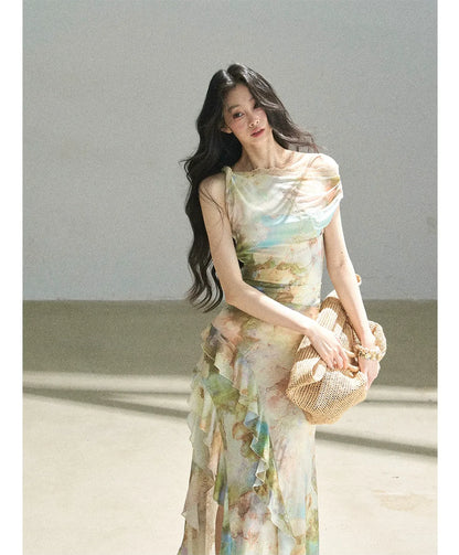 Floral Off-Shoulder Maxi Dress