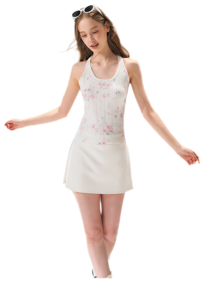 Floral Textured Knit Tank