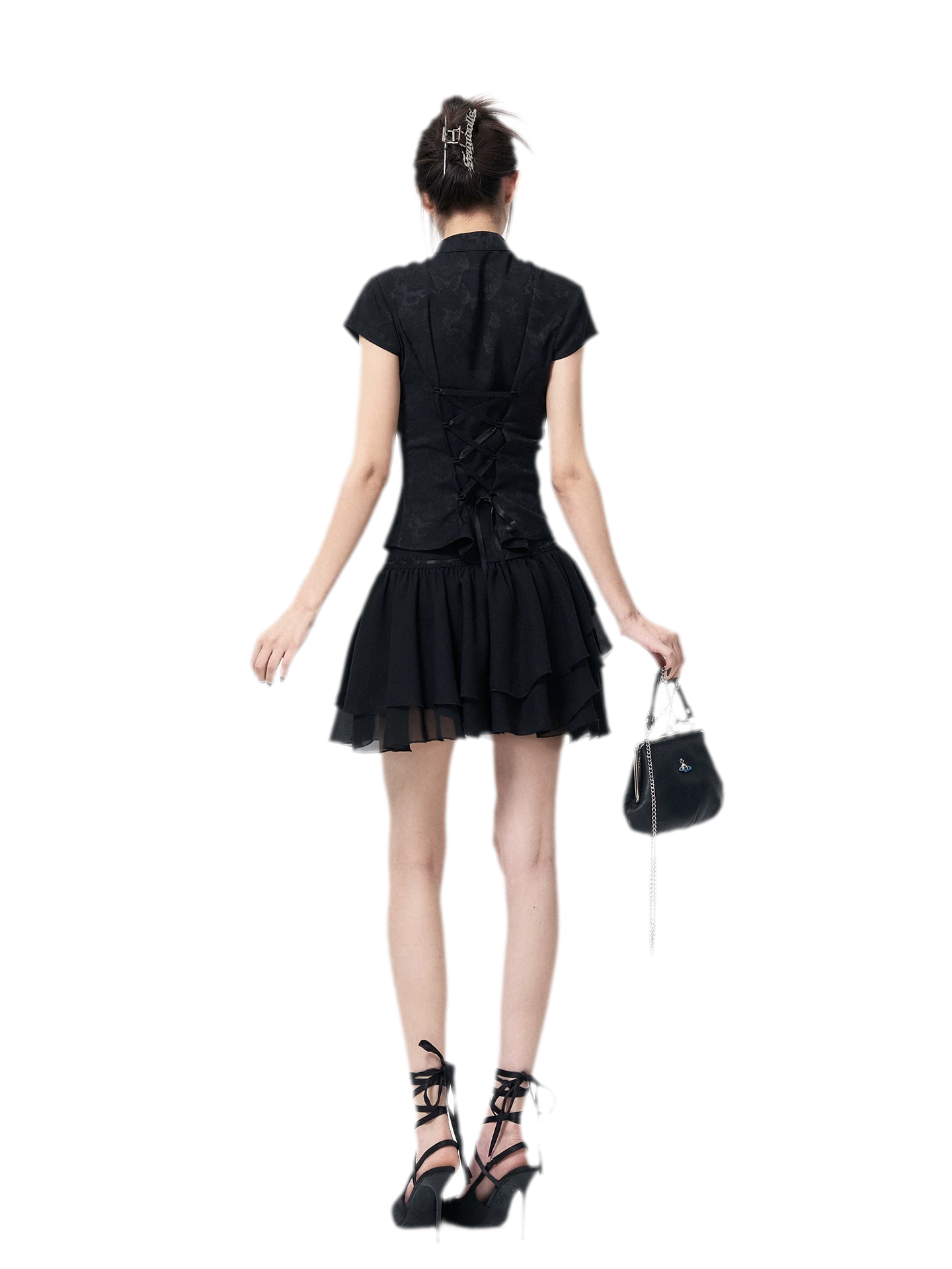 Butterfly Jacquard Two-Piece Set