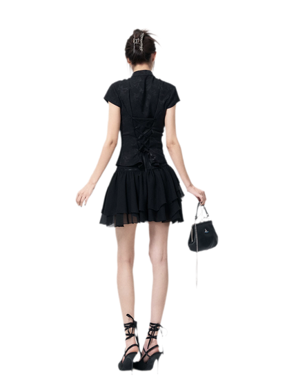 Butterfly Jacquard Two-Piece Set