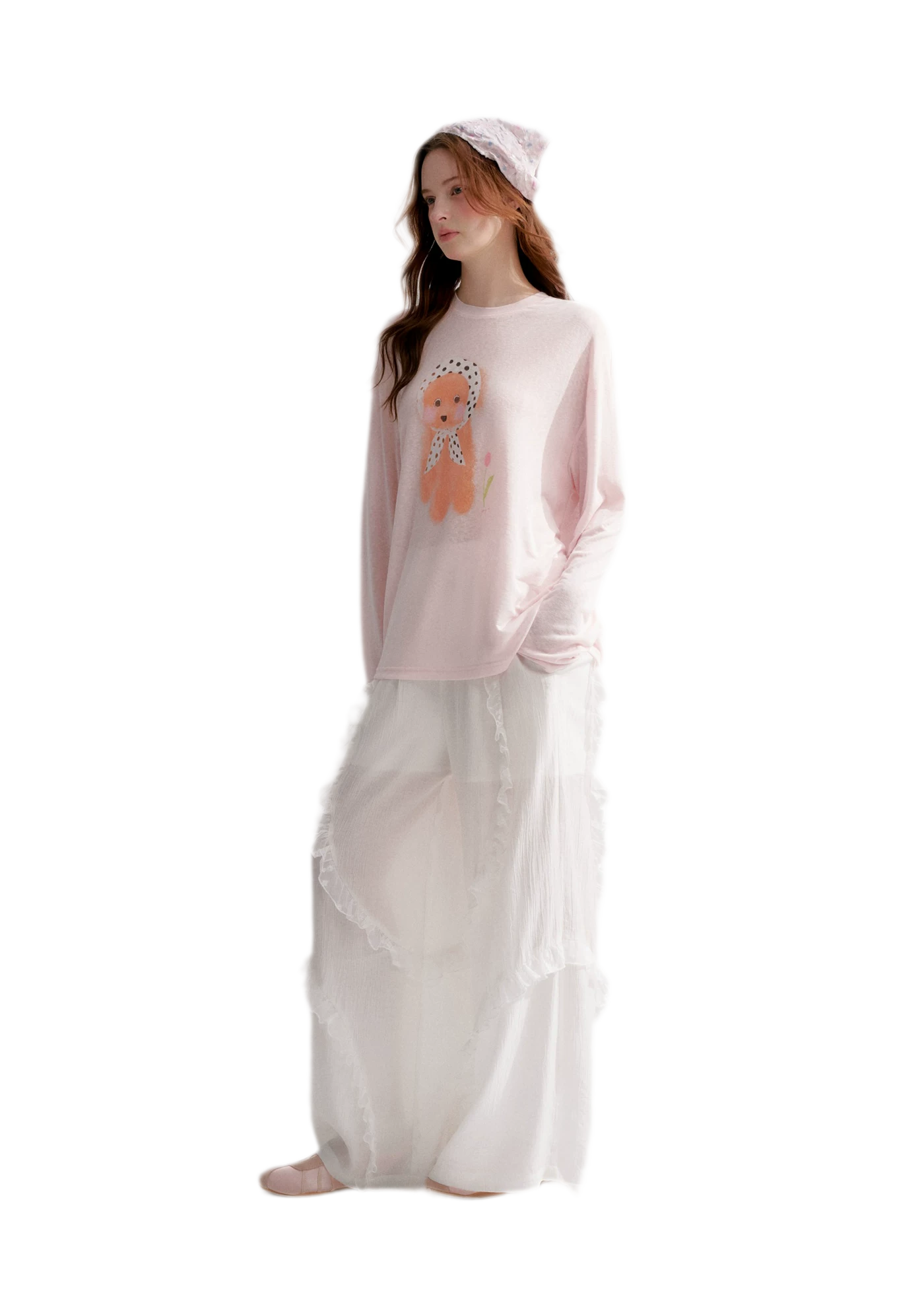 Lyocell Puppy Print Tee
