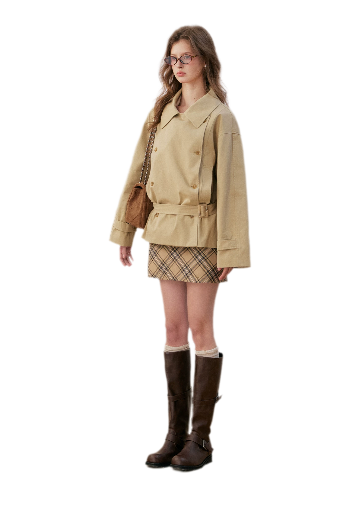 Áo trench cotton hai hàng khuy