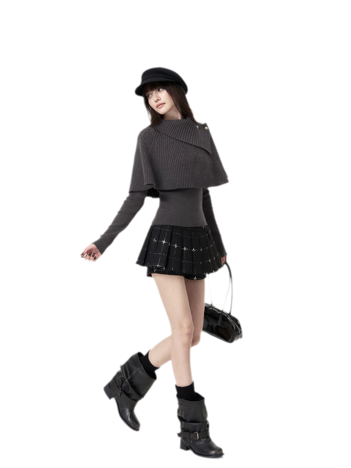 Stretch-Strick-Cape-Set