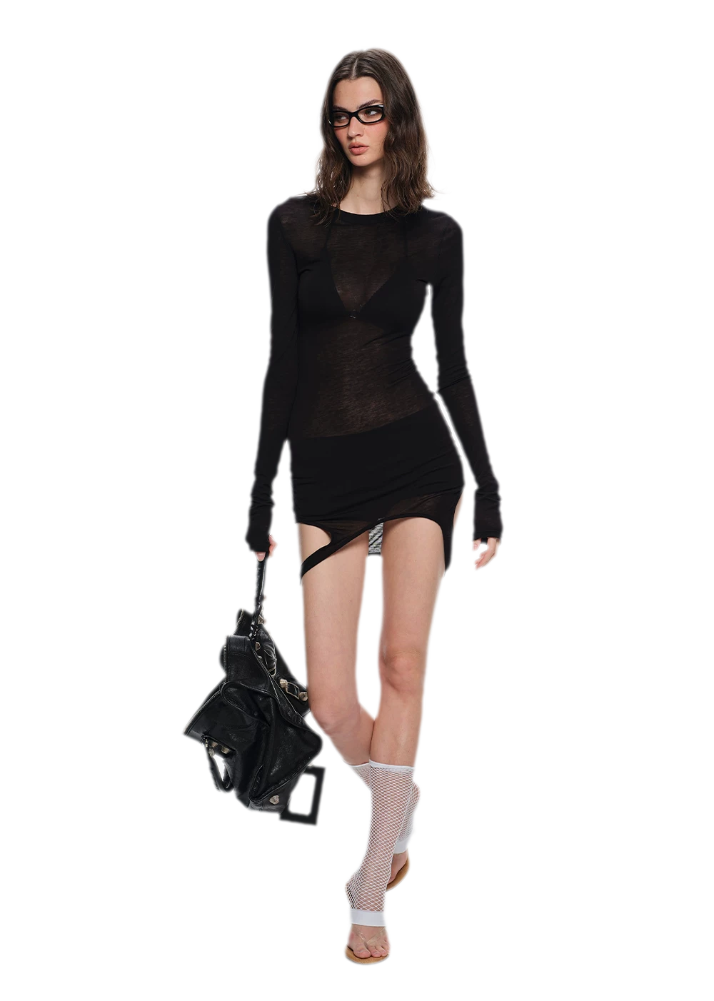 Sheer Layered Long Sleeve Tee