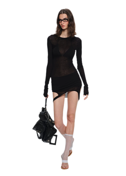 Sheer Layered Long Sleeve Tee