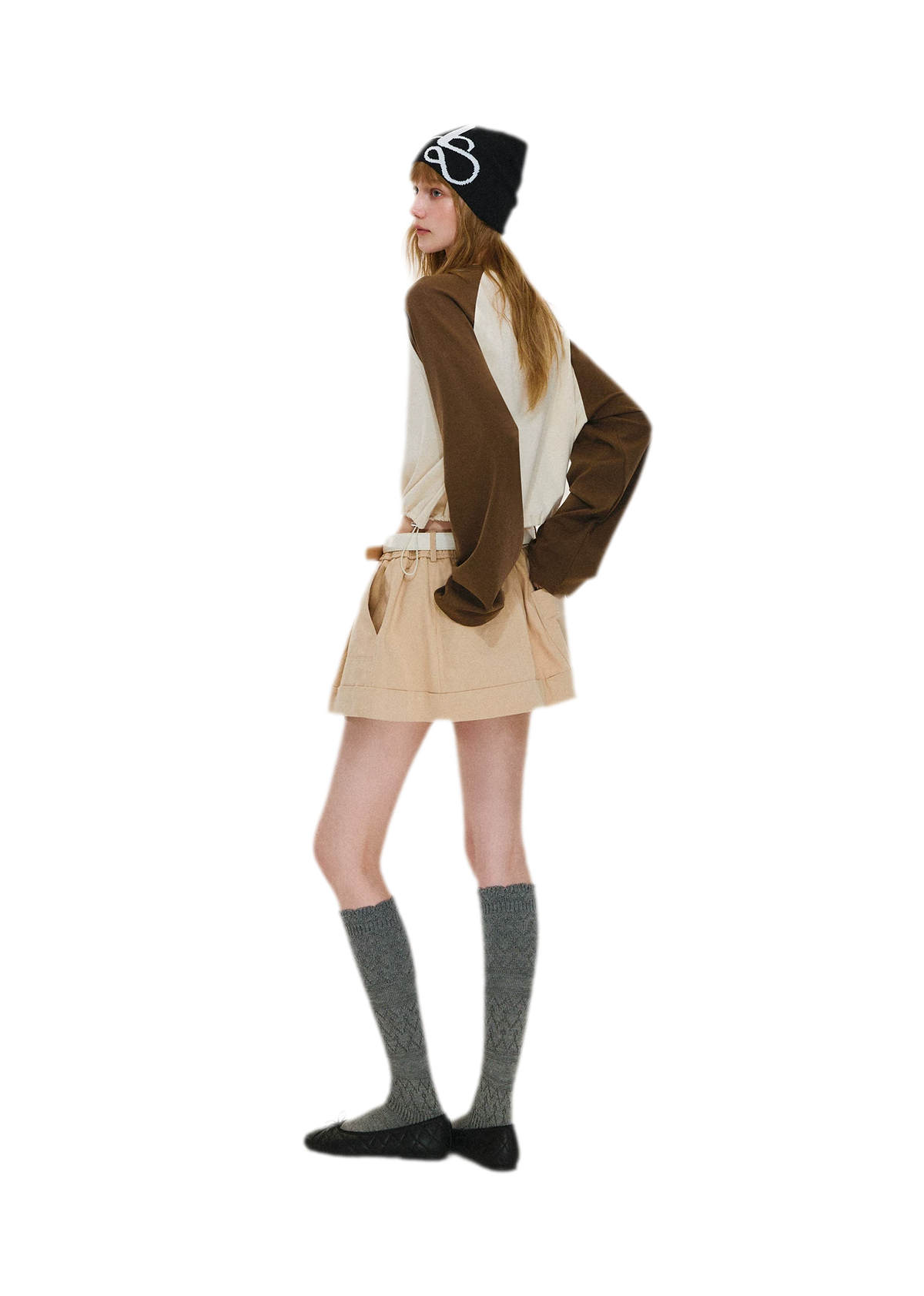 Structured Cotton Bubble Skort
