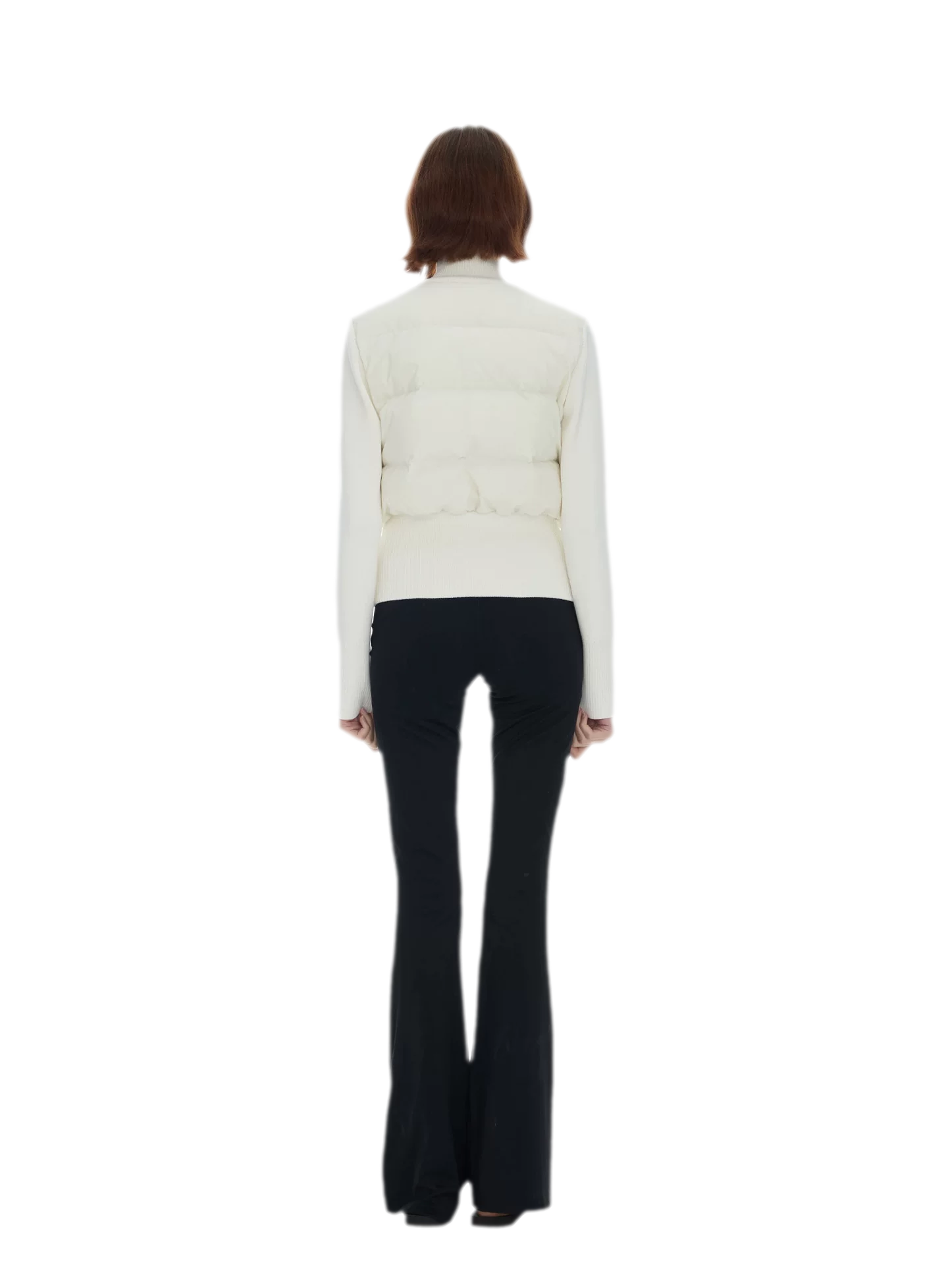 短款针织拼接羽绒服