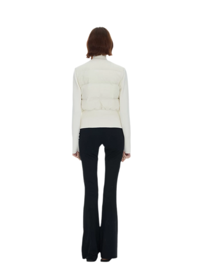 短款针织拼接羽绒服