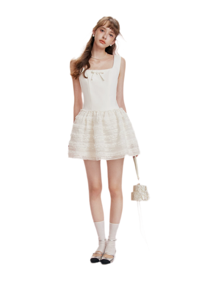 Matte Bow A-Line Dress