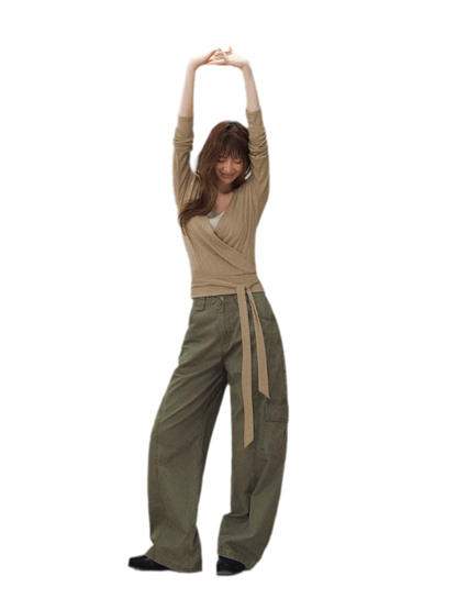 Wrap Tie Knit Top