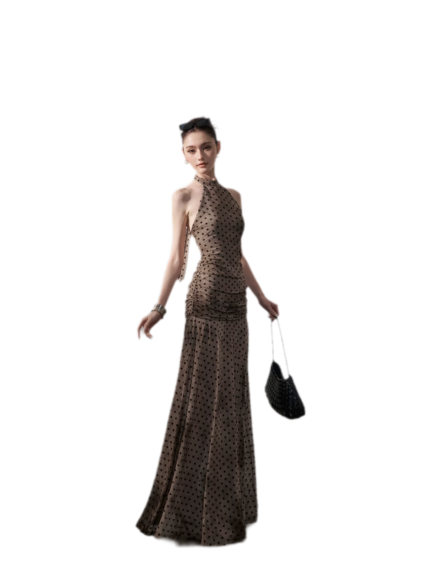Polka Dot Backless Dress