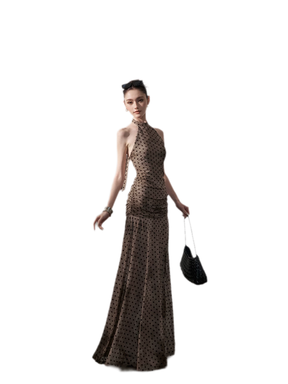 Polka Dot Backless Dress