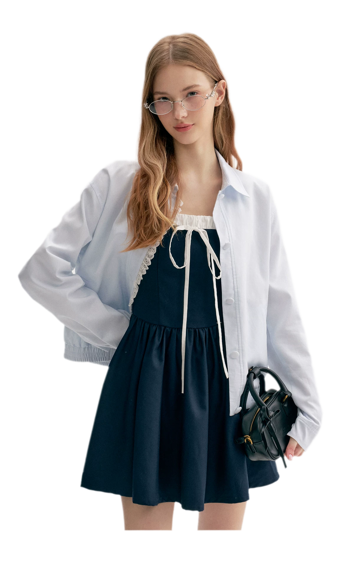 Ramie Cotton Lace-Trimmed Jacket