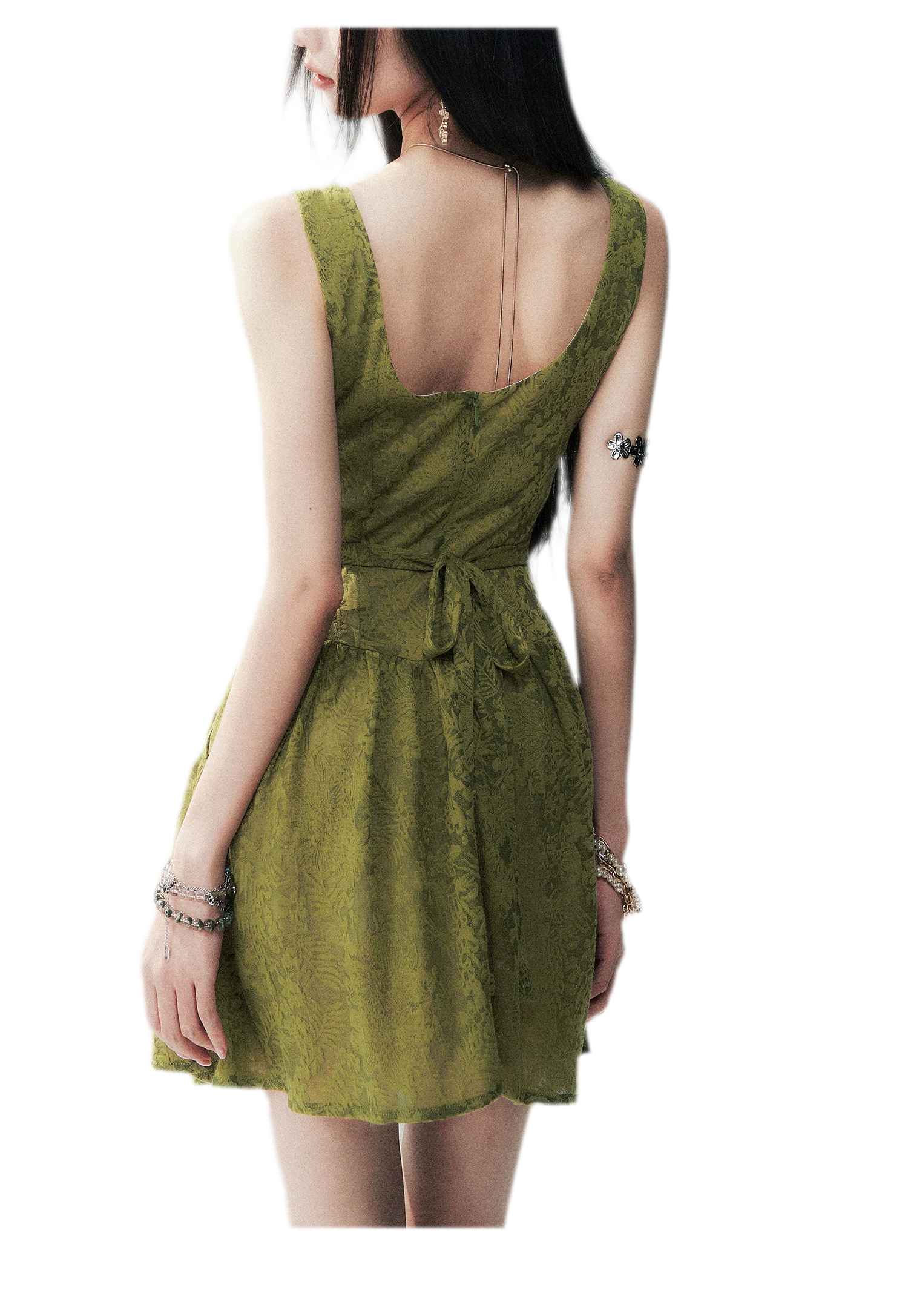 Moss Lace Waist Dress