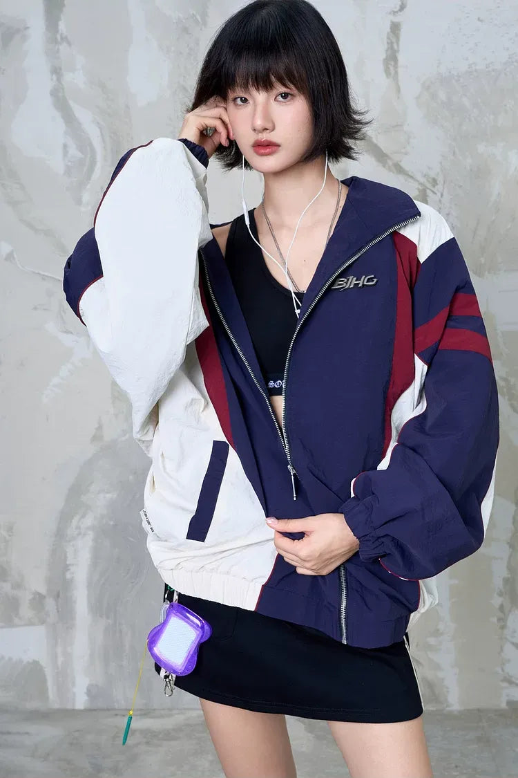Taslon 컬러 블록 재킷