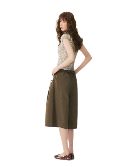 Polka Dot Ruched T-Shirt