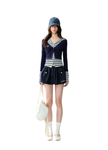 Cotton Lyocell Pocket Skirt