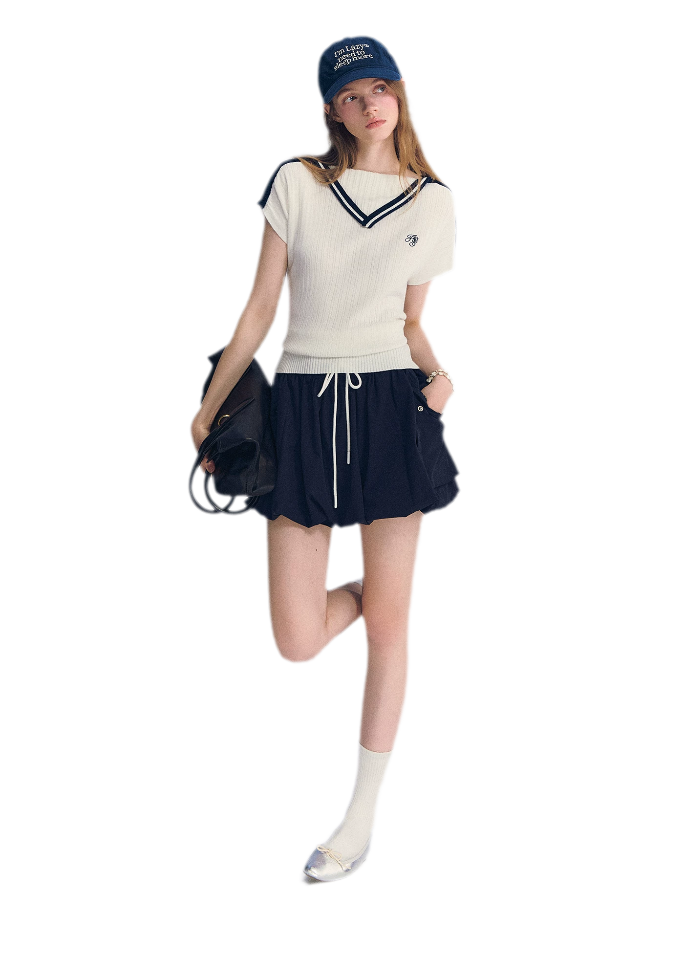 Contrast Trim Knit Top
