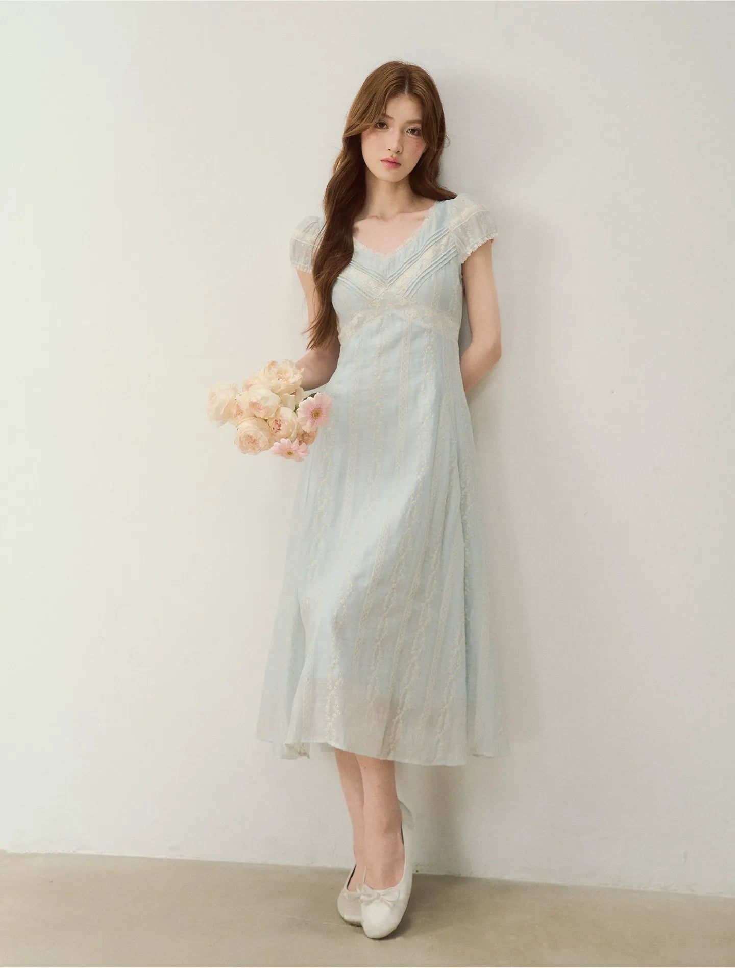 Embroidered Waist Dress