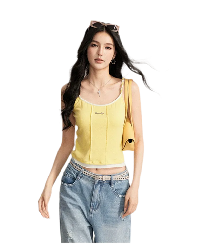 Colorblock Cable Knit Camisole