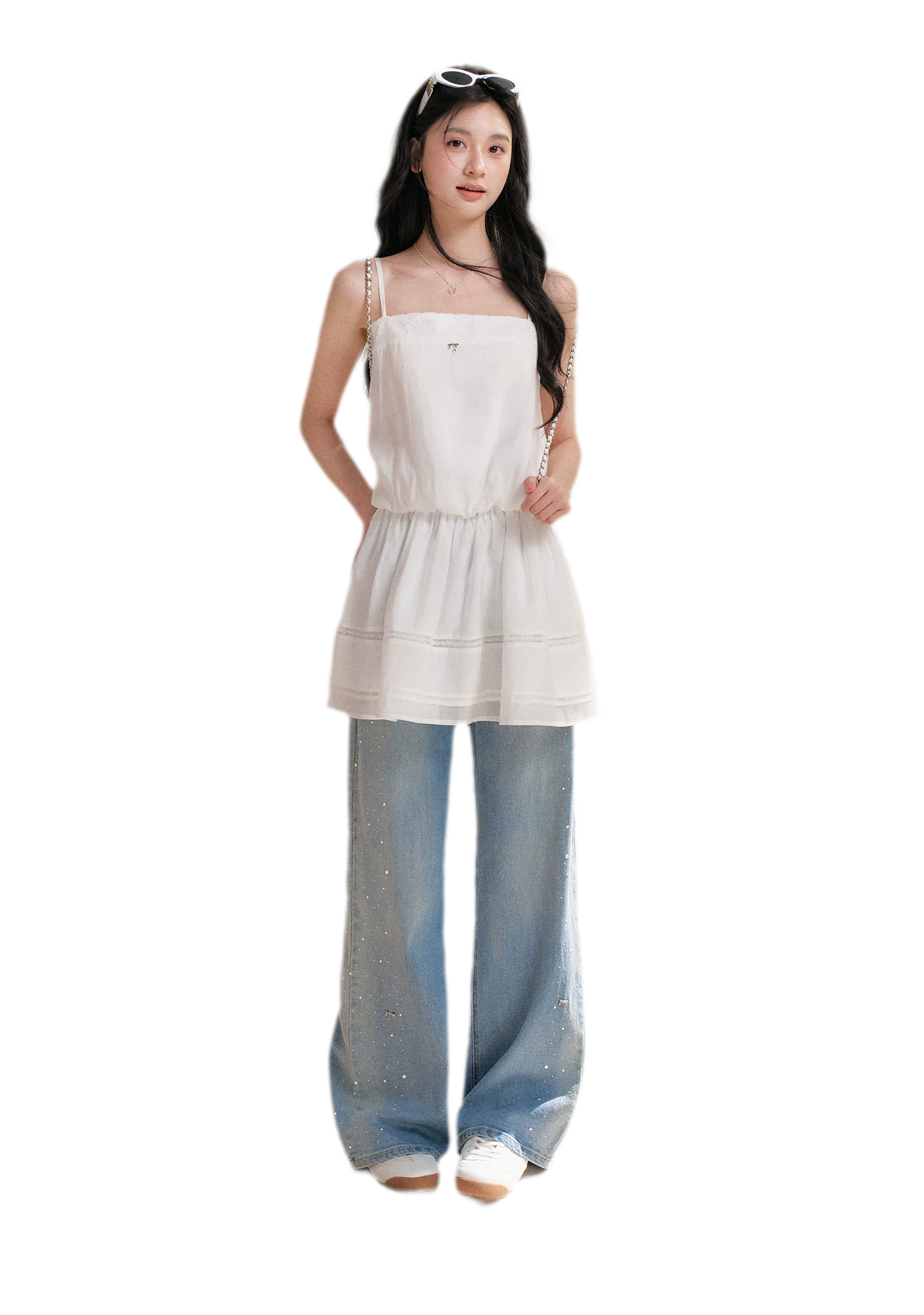 Soft Tencel Lace Dress &amp; Cardigan Set