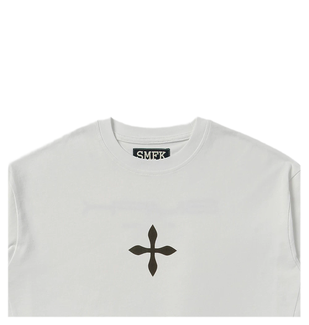 Cross Statue Oversized Long Sleeve Top