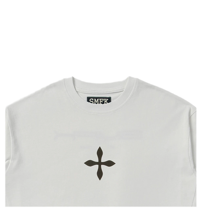 Cross Statue Oversized Long Sleeve Top