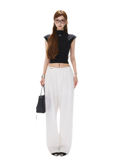 Lyocell Slim Embroidered Top