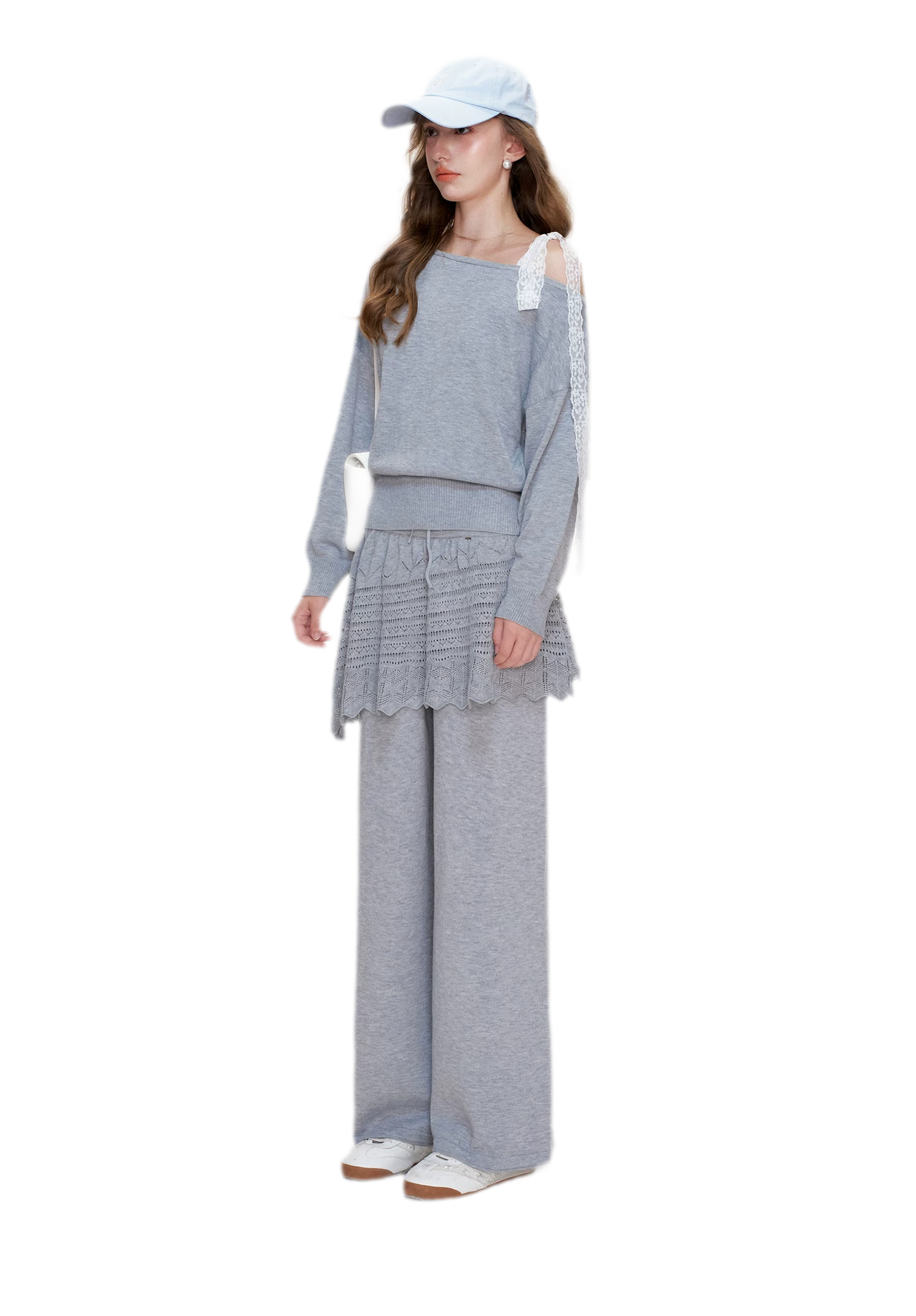 Wool Blend Asymmetric Knit Set