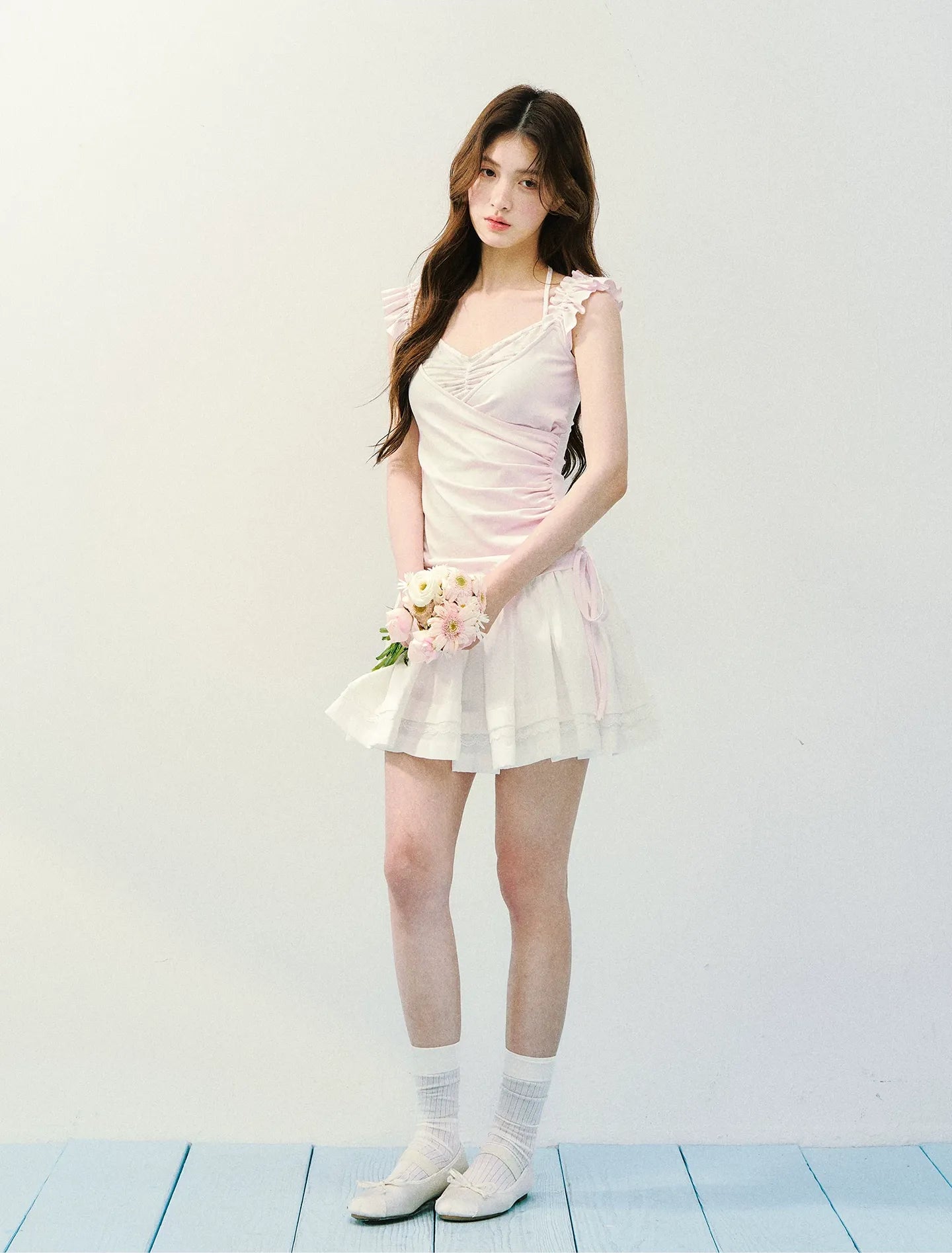 Two-in-One Ruffle Sleeve T-Shirt