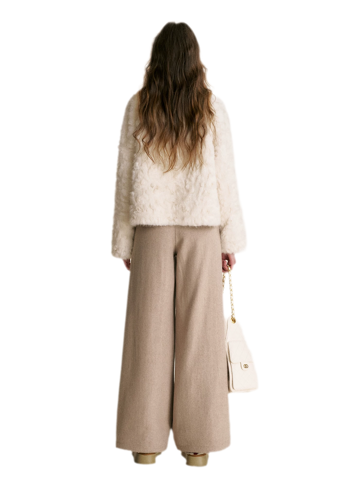 Detachable Scarf Plush Jacket