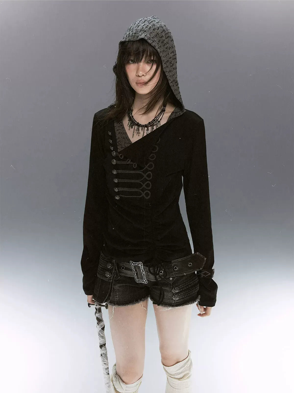 Rope-Knot Hooded Sweatshirt