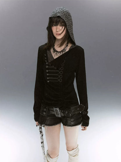 Rope-Knot Hooded Sweatshirt
