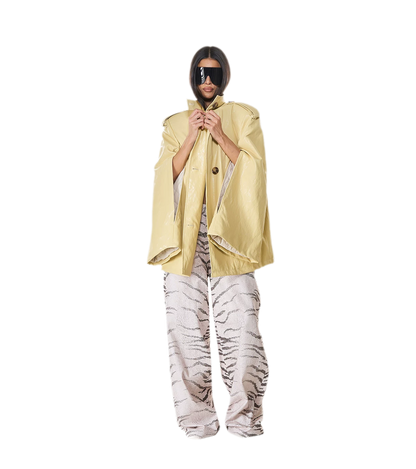 Glossy PU Cape Coat