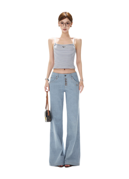 Stripe Cropped Cami Top
