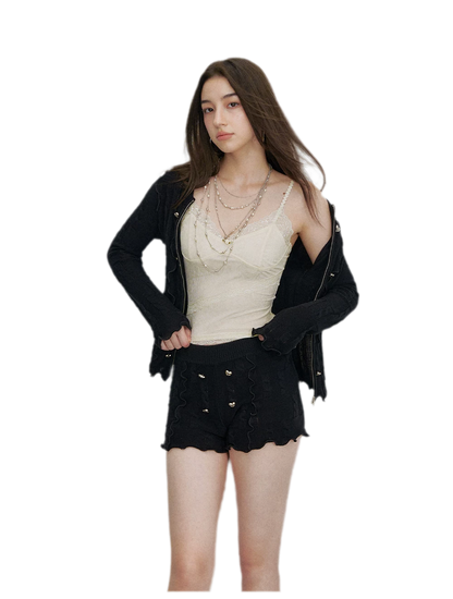 Heart Button Knit Set