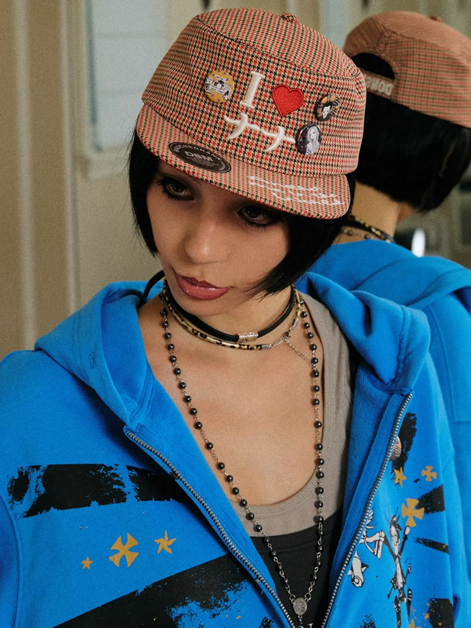 DSM X NANA Embroidered Fuzzy Hat