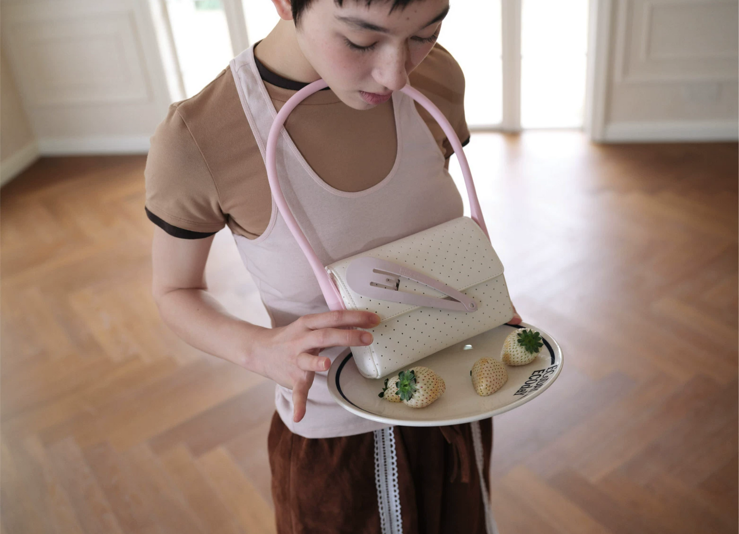 Oversized Hair Clip Shoulder Bag