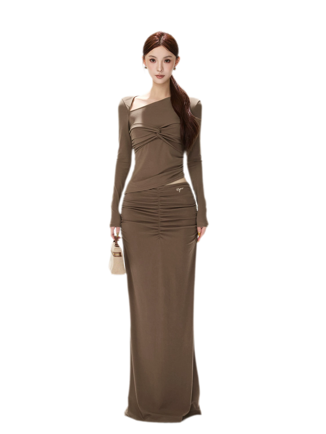 Ribbed Asymmetric Knit Set